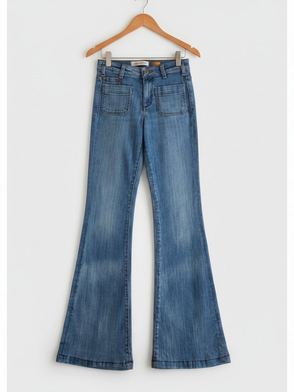 Anthropologie Pilcro Mid-High Rise Vintage Wash Jeans 25 Boho Summer Blue